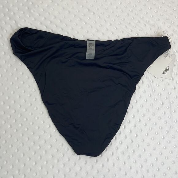 Good American Bikini Bottom Matte Good Waist Cheeky Swim Black - Picture 7 of 12